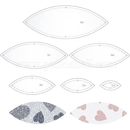 1~6-Zoll-Quiltvorlagen aus transparentem Acryl mit Pferdeauge DIY-WH0172-940-1