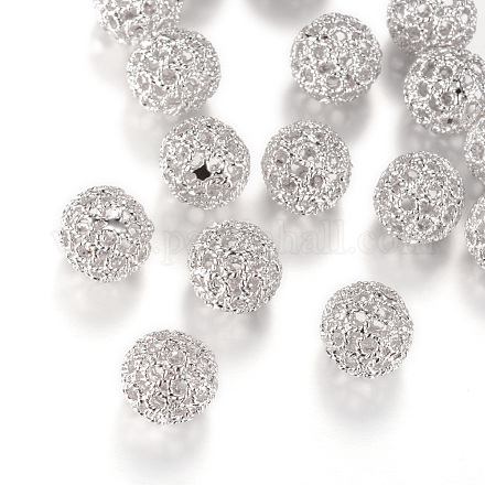 Perles filigranées en laiton KK-R037-131P-1