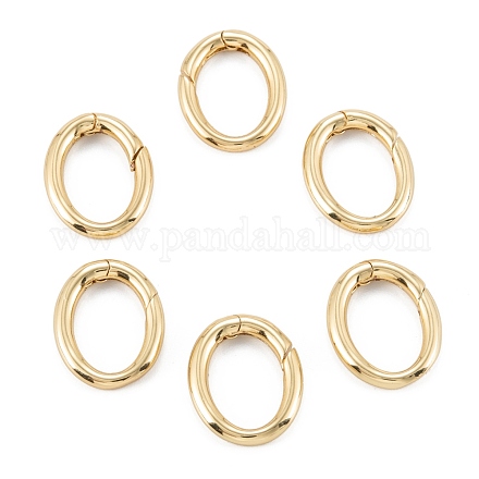 Brass Spring Gate Rings KK-P204-02G-1