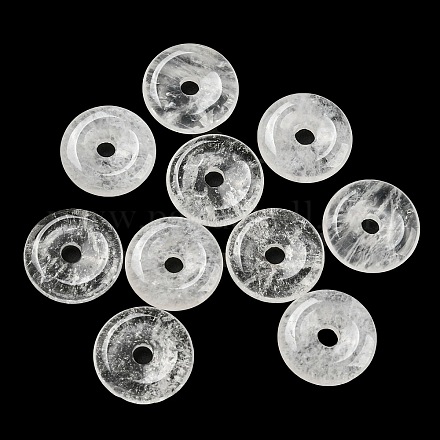 Colgantes de hebilla de seguridad de porcelana de cristal de cuarzo natural G-B052-09-1