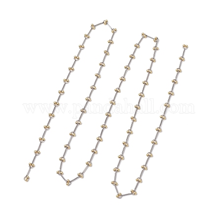 Латунные бисерные цепочки ручной работы AJEW-JB01316-1