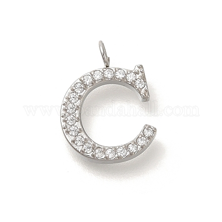 Подвески из нержавеющей стали 304 с микропаве из кубического циркония STAS-H228-06P-C-1