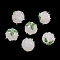 Handmade Lampwork Beads, Tulip, Lime, 13~14.5x13.5mm, Hole: 1.4mm