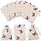 Cotton Packing Pouches Drawstring Bags, Wheat, 15x10cm