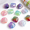 Transparent Crackle Acrylic Beads, Gradient Color, Square, Mixed Color, 23.9x23.5x13mm, Hole: 3.5mm