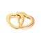 304 Stainless Steel Linking Rings, Heart, Golden, 39mm, Hole: 14x17mm