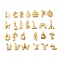 26Pcs Brass Micro Pave Clear Cubic Zirconia Charms, Nickel Free, Real 18K Gold Plated, Letter A~Z, 10~18x6.5~17x2~6mm, Hole: 1.5~1.6mm