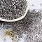 Glass Seed Beads, Transparent Colours Luster, Peanut, Gray, 4~4.5x2~2.5x2~2.5mm, Hole: 0.8~0.9mm, about 10000pcs/pound