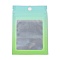 Rectangle Plastic Yin-yang Zip Lock Bags, Gradient Color Top Seal Storage Bags, Self Seal Bags, with Window and Hang Hole, Light Green, 9.9x7x0.15cm