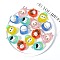 Luminous Resin Beads, Daruma, Glow in the Dark, Mixed Color, 20x19x17mm