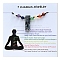 Natural Labradorite Chakra Theme Adjustable Charm Anklets, Rectangle, 5-7/8 inch(15cm)