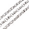 Iron Round Ring Link Chains, Unwelded, with Spool, Platinum, 5x1.5mm, Link: 9.5x4x4mm, about 32.81 Feet(10m)/Roll