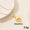 Minimalist Stainless Steel Skull Pendant Necklace for Women, Irregular Collarbone Chain