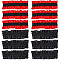 6 Pairs 2 Colors Polyester Elastic Garters, Anti-slip Armbands, Garment Accessories, Mixed Color, 36mm, 3 pairs/color