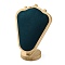 Bust Shaped Microfiber & Wood Jewelry Necklace Display Stands, Teal, 10.2x15.5x21cm