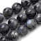 Natural Larvikite Beads Strands, Round, 12mm, Hole: 1mm, about 34pcs/strand, 15 inch