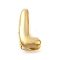 Ion Plating(IP) 304 Stainless Steel Slide Charms, Real 14K Gold Plated, Letter L, 8.5x4x4mm, Hole: 3.5x1.5mm