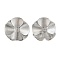 Brass Cabochons, Flower, Platinum, 35x35x10mm