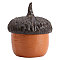 Resin Acorn Shape Storage Jar Sculpture, for Home Garden Ornament, Saddle Brown, 99.5x120mm