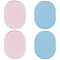 4Pcs 2 Colors PVA Sponge Makeup Powder Puff, Oval, Mixed Color, 10.3~11x8~8.5x1.3cm, 2pcs/color
