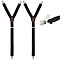 Y-shape Elastic Garter Strap, No-slip Sock Clamp, Men's Shirt Stay, with Iron Clip, Wedding Garment Accessories, Black, 500~740x25.5x2.5mm, 2pcs/set