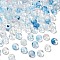 Transparent Acrylic Beads, Flat Round, Sky Blue, 9x5mm, Hole: 2mm, about 1650~1680pcs/500g