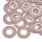 430 Stainless Steel Links connectors, Spray Painted, Etched Metal Embellishments, Donut, Pink, 20x0.3mm, Hole: 1.2mm