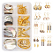 DIY Geometric Style Earring Making Kits, Including Alloy Linking Rings, Black Lip Shell Pendants, Brass Linking Rings & Earring Hooks, Iron Jump Rings, Mixed Color