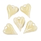 Acrylic Pendants, Heart, Light Goldenrod Yellow, 27x20.5x8.5mm, Hole: 3x3mm