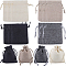 Beebeecraft 24Pcs Burlap Gift Bags with Drawstring 4 Colors Rectangle Burlap Packing Pouches Drawstring Bags Jewelry Pouches for Wedding Party and DIY Craft Candy Packing:9×7CM(3.5×2.8Inch)