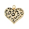 Brass Micro Pave Cubic Zirconia Pendants, with Enamel, with Jump Ring, Heart, 21.5x24.5x2mm, Hole: 3.5mm