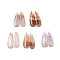 Natural Amethyst Lace Agate Pendants, Teardrop Charms, 30x10.5x5.5mm, Hole: 0.9mm