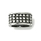 Retro 304 Stainless Steel Slide Charms, Manual Polishing, Oval, Antique Silver, 6.8x12.5x7.5mm, Hole: 5x9.5mm