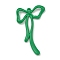 Alloy Pendant, Spray Painted,  Bowknot Charms, Sea Green, 45x26x3mm, Hole: 1.2mm