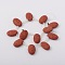 Oval Synthetic Lava Rock Pendants Beads Strands, Dyed, Red, 32x21x9mm, Hole: 1mm, about 12pcs/strand, 15.7 inch