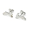 Non-Tarnish Cute Little Animal Theme 304 Stainless Steel Stud Earrings, Rabbit, 7.5x12mm