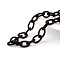 Handmade Nylon Cable Chains Loop, Oval, Coconut Brown, 12~14x7~10x2mm, about 95cm/strand, 37.4 inch