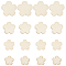4 Bags 4 Style Natural Wooden Cabochon, for Jewelry Making, Unfinished Wood Slices, Flower, BurlyWood, 1bag/style