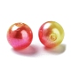 Rainbow ABS Plastic Imitation Pearl Beads OACR-Q174-4mm-17-2