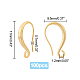DICOSMETIC 30Pcs Golden Thick Ear Wires Fishhook Earring Hook French Earring Hook Earwire Connector Brass Earring Findings for Drop Dangle Earrings Jewelry Making KK-DC0002-38-2