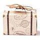Forma de maleta con patrón de palabras caja de embalaje de dulces CON-F012-02-1