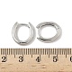 Овальные серьги-кольца из латуни EJEW-D320-09P-5