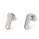 201 Stainless Steel Stud Earring Findings with Hole EJEW-A071-16P-1