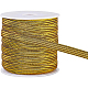 BENECREAT 25m Glitter Metallic Elastic Strap 6mm Gold Flat Nylon Elastic Cords for Bowknot Making EC-BC0001-47C-1