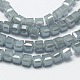 Electroplate Glass Beads Strands EGLA-D018-6x6mm-47-2