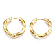 Brass Huggie Hoop Earrings KK-S356-348-NF-2