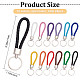 CRASPIRE 24PCS Braided Leather Keychains 12 Colors Woven Rope Key Chain Ring with Keyring Handmade Car Key Chains Bag Pendant Universal Weave Faux Leather Key Holder KEYC-CP0001-01-2