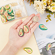 Olycraft kit per la creazione di orecchini pendenti con ciondolo avocado stampato in 3d per ragazze donne DIY-OC0007-68-3