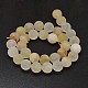 Frosted Round Natural Citrine Beads Strands G-K068-08-12mm-2