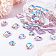 FINGERINSPIRE 64 Pcs 4 Shapes Pointed Back Rhinestone Glass Rhinestones Gems Pink AB Color Rectangle/Teardrop/Heart/Oval Crystal Jewels Embelishments with Silver Plated Back for Craft Making RGLA-FG0001-08-5